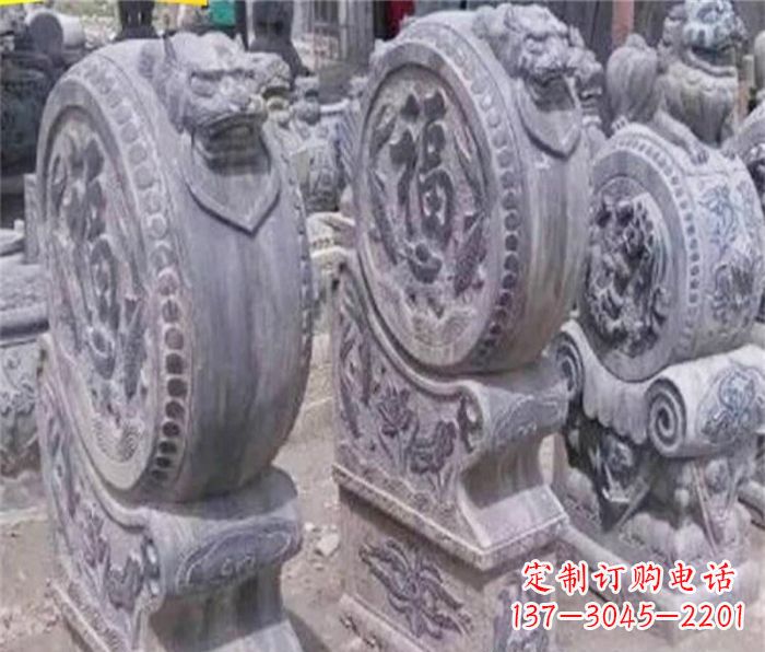 大同招财石门墩仿古抱鼓石