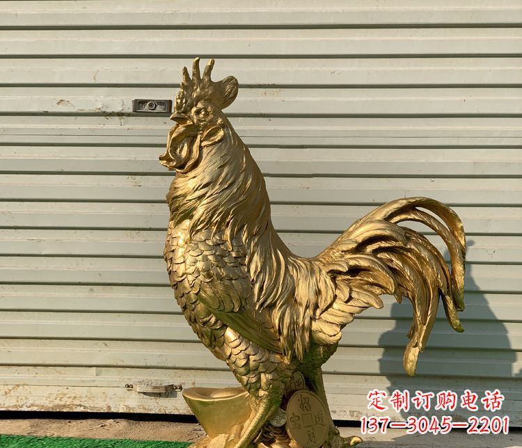 大同招财元宝公鸡铜雕