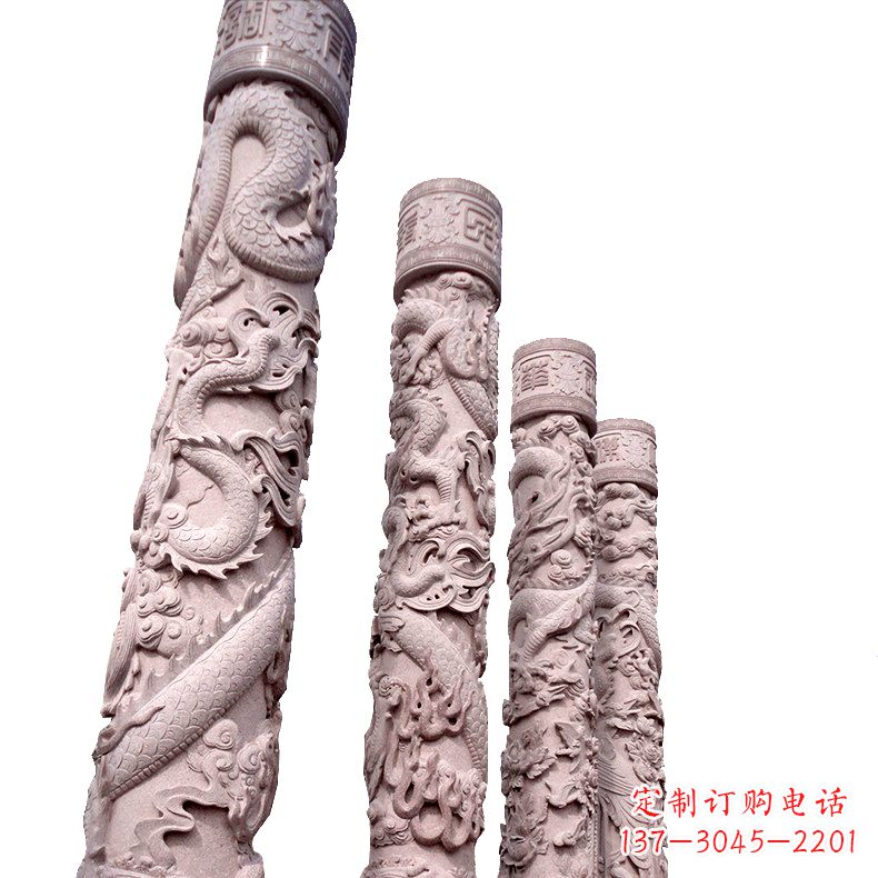 大同中国传统龙柱石雕