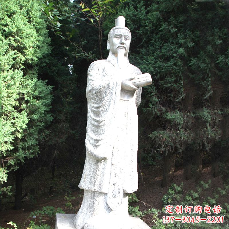 大同中国古代著名帝王汉文帝刘恒汉白玉石雕塑像