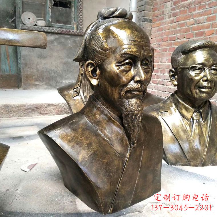 大同中国古代著名数学家祖冲之铸铜胸像雕塑