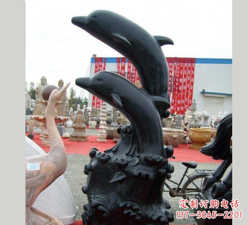 大同中国黑海豚石雕