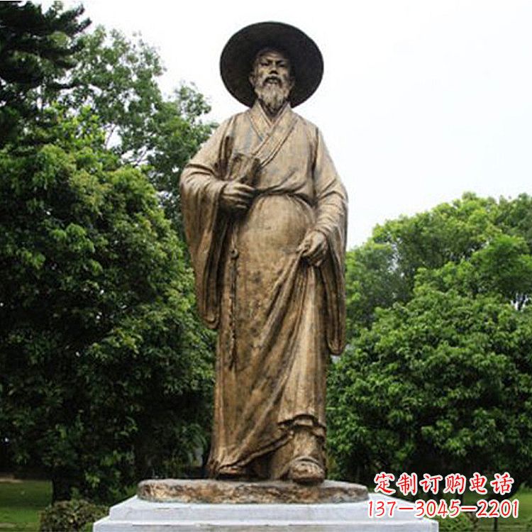 大同中国历史文化名人北宋文学家苏轼苏东坡铜雕像