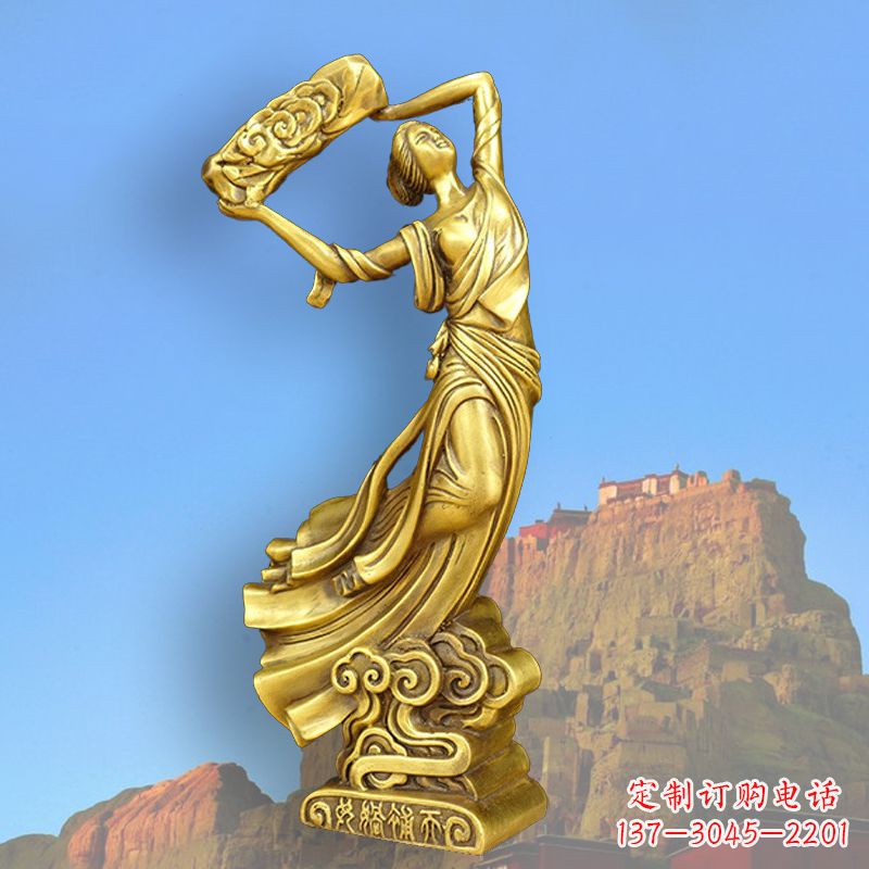 大同中国上古传说“女娲补天”铸铜雕塑
