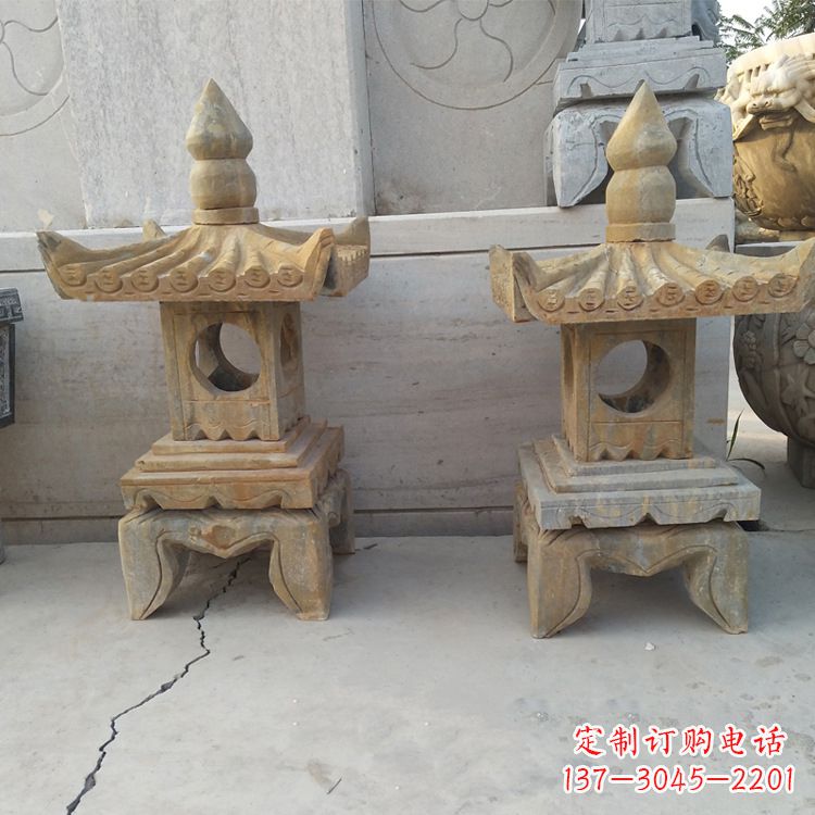 大同中式仿古低墩石灯笼