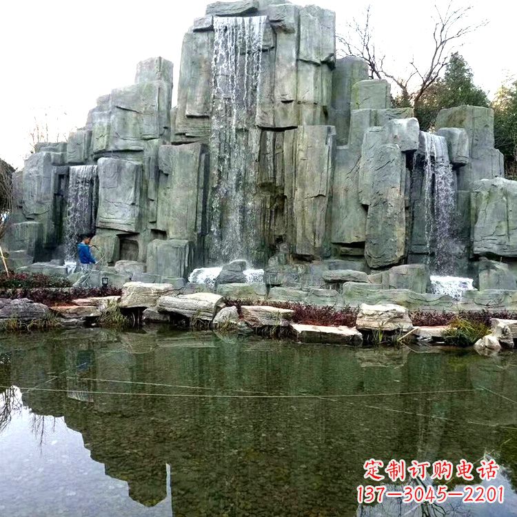 大同中式园林流水假山雕塑
