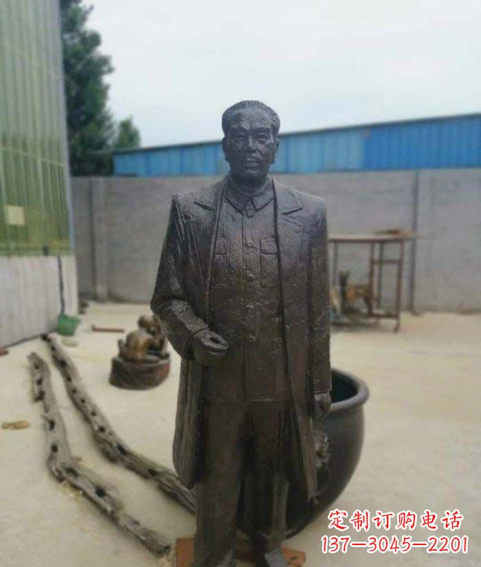大同周恩来铜雕 (2)