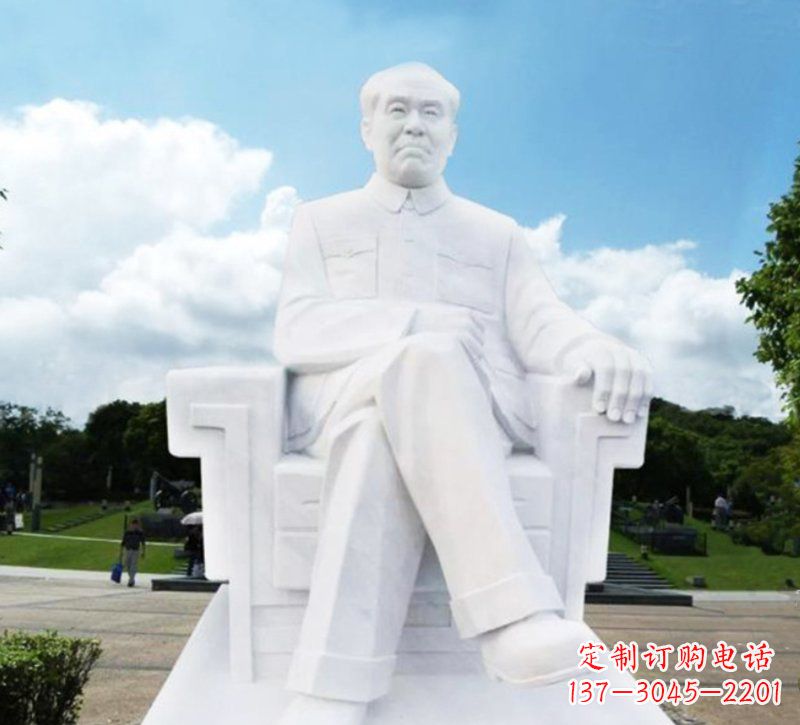 大同朱德坐式伟人石雕