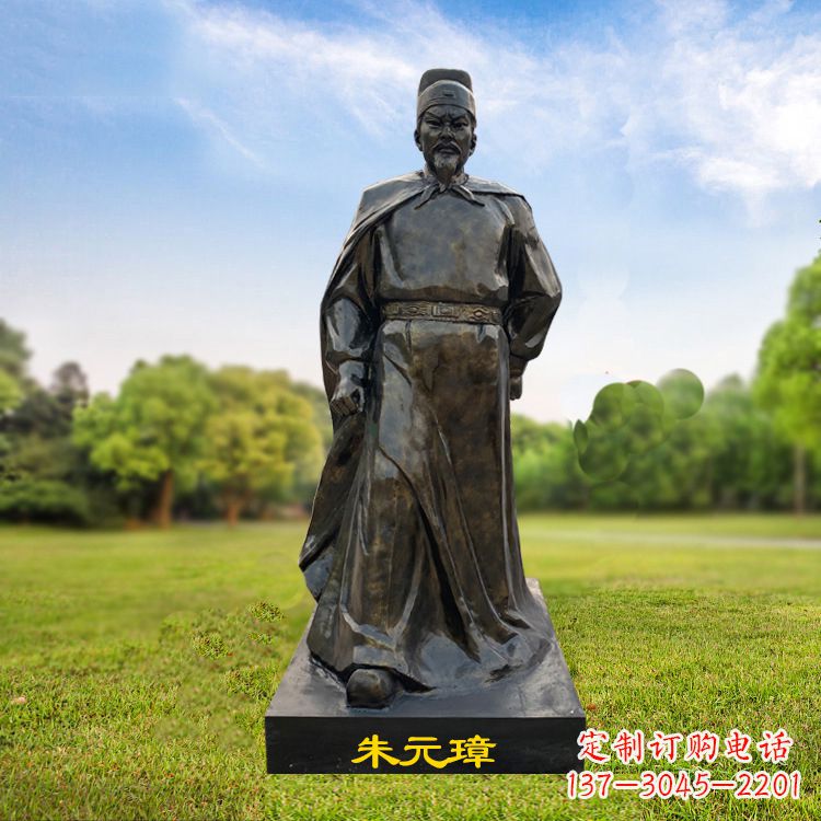大同朱元璋玻璃钢仿铜雕塑