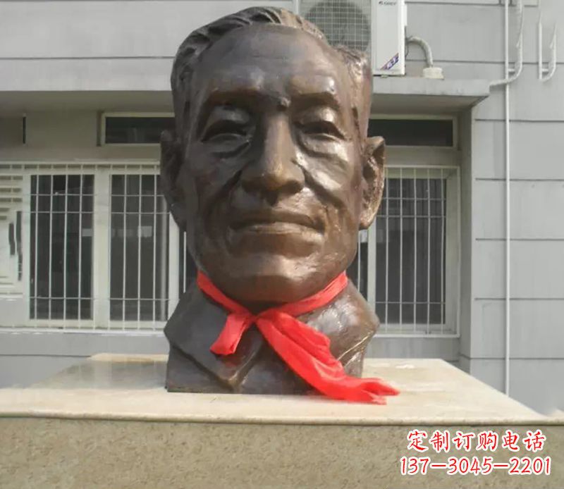 大同朱宪彝校园名人头像铜雕
