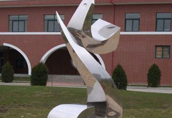 大同校园不锈钢海浪抽象雕塑