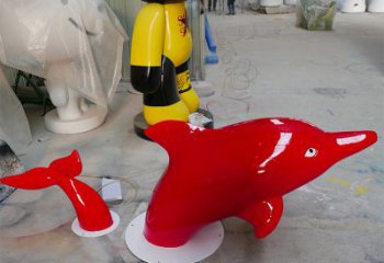 大同园林广场创意海豚入水出水雕塑摆件