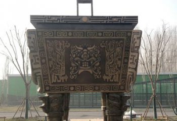 大同园林广场大型铜方鼎铸铜司母戊鼎景观雕塑