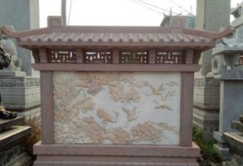 大同园林景观松鹤石浮雕影壁