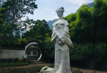大同园林历史名人塑像王昭君汉白玉雕塑