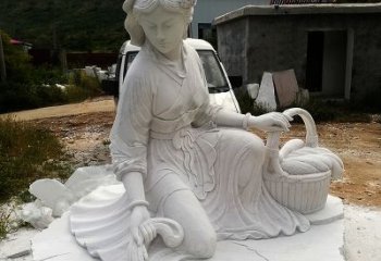 大同中国古代四大美女之西施汉白玉石雕塑