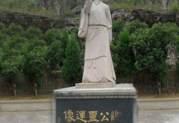 大同中国历史名人南北朝时期著名诗人谢公灵运大理石石雕像