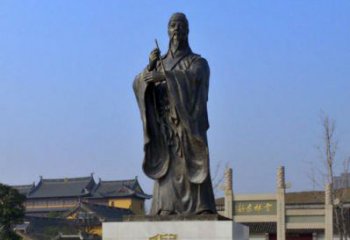 大同中国历史名人元末明初画家诗人倪瓒铜雕塑像