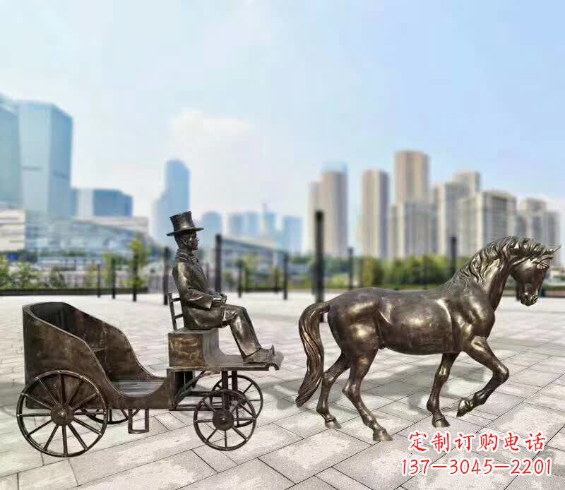 大同铸铜广场马车雕塑