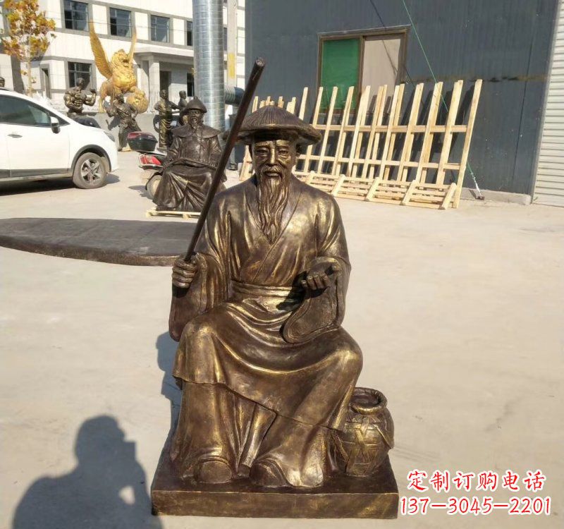 大同铸铜姜太公钓鱼