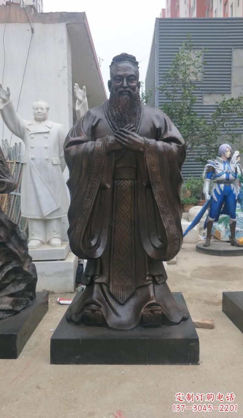 大同铸铜孔子雕塑