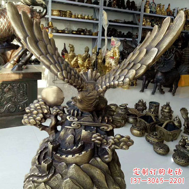 大同铸铜老鹰雕塑