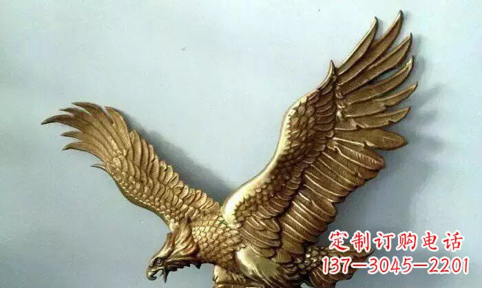 大同铸铜老鹰企业动物铜雕 (2)