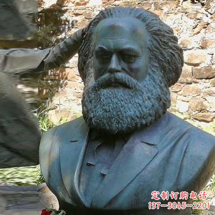 大同铸铜名人无产阶级导师马克思头像雕塑