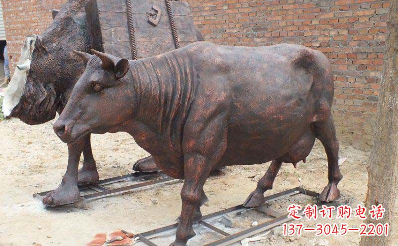 大同铸铜奶牛公园动物铜雕
