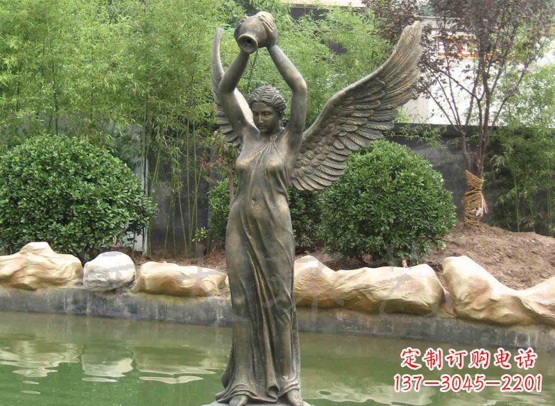 大同铸铜欧式人物喷泉雕塑