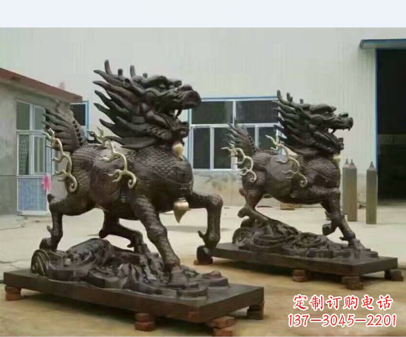 大同铸铜企业麒麟雕塑