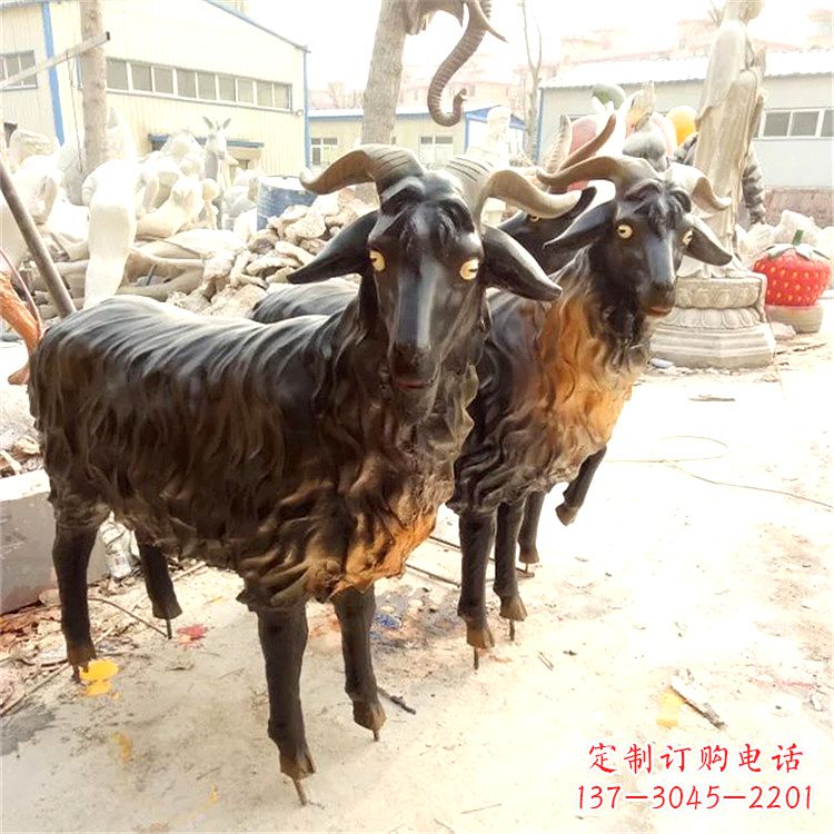 大同铸铜山羊雕塑