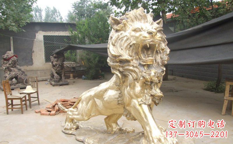 大同铸铜狮子铜雕 (3)