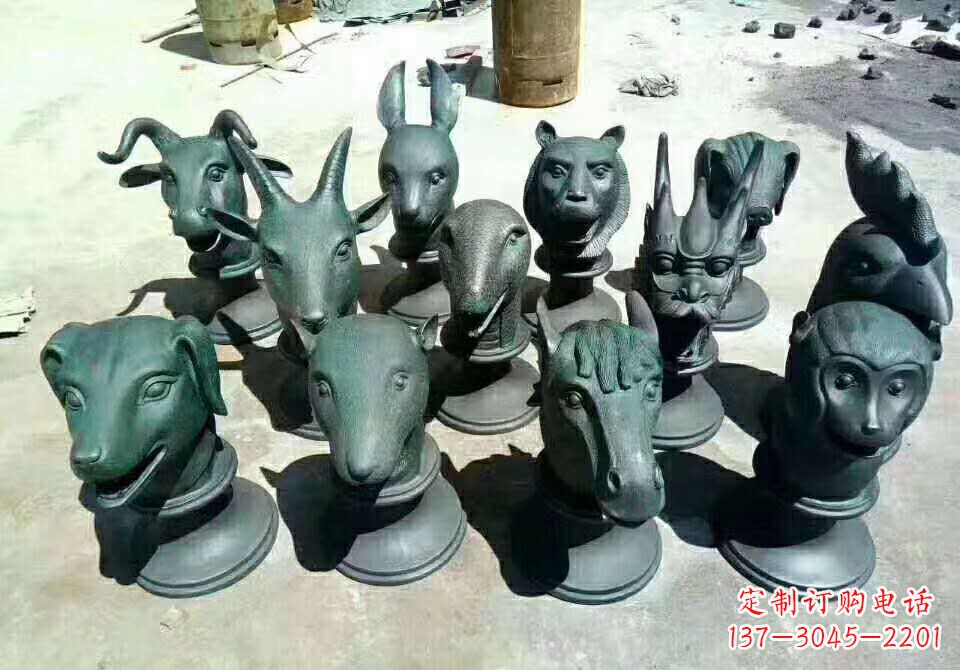 大同铸铜十二生肖动物雕塑