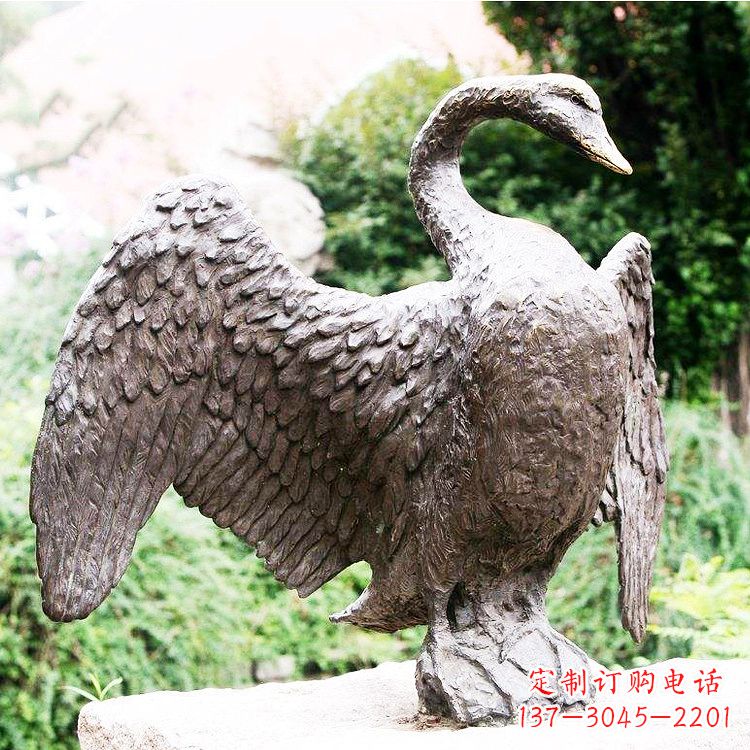 大同铸铜天鹅雕塑