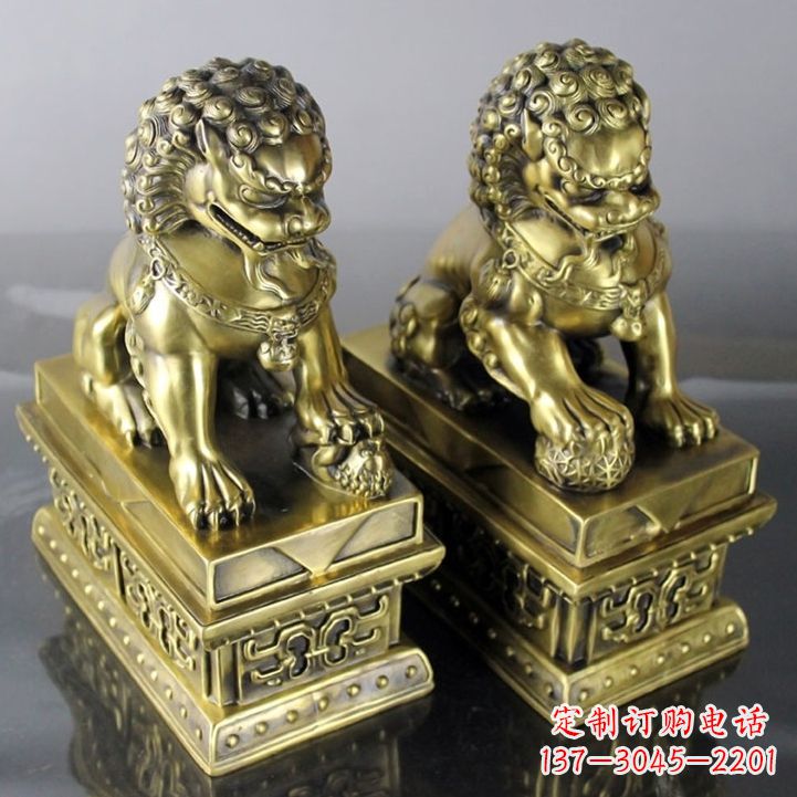 大同铸铜天安门狮子雕塑