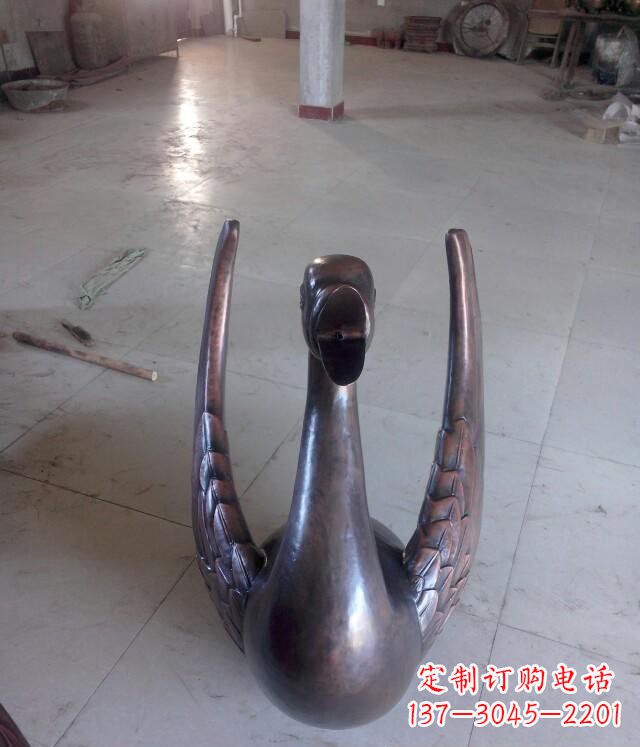 大同铸铜天鹅公园动物铜雕