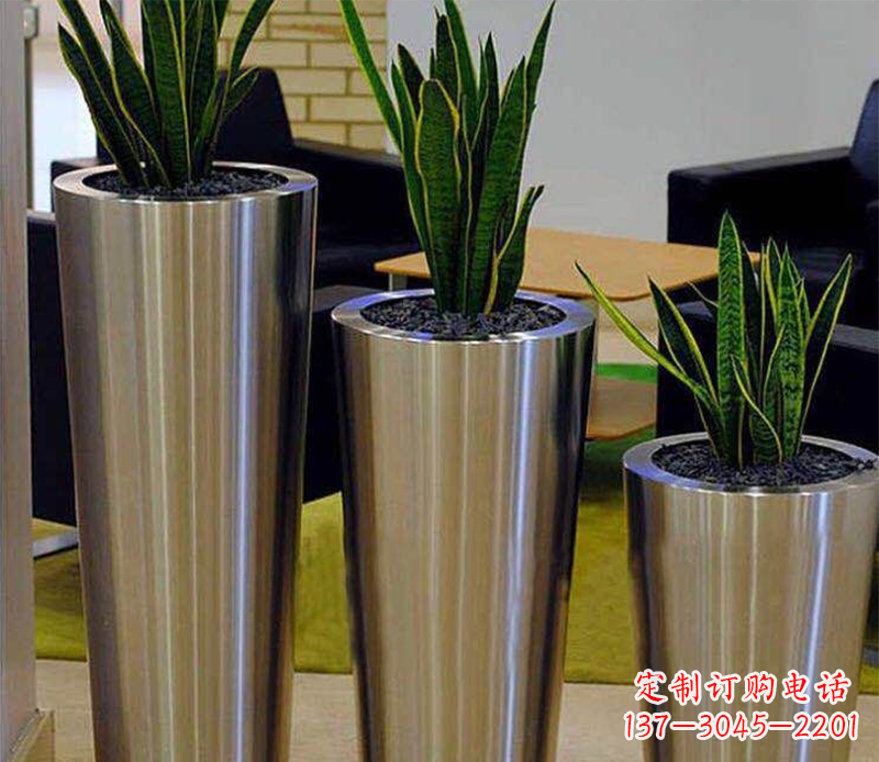 大同不锈钢花盆广场雕塑