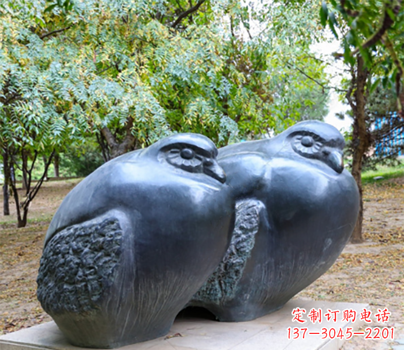 大同公园鸳鸯景观石雕