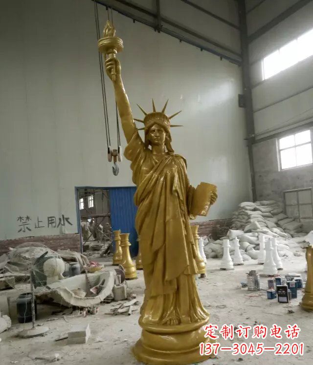 大同自由女神玻璃钢仿铜人物雕塑