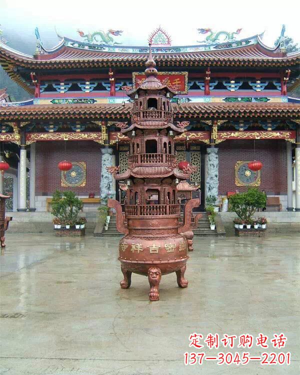 大同宗教庙宇香炉铜雕