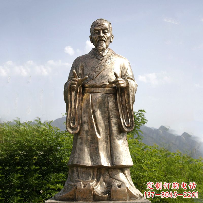 大同祖冲之纯铜雕像