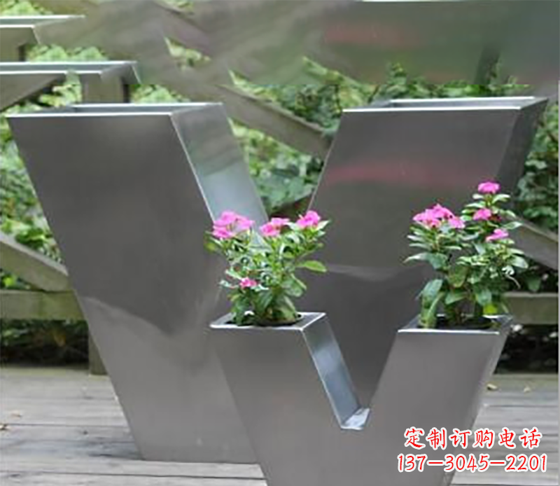 大同花盆不锈钢雕塑