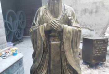 大同铸铜古代名人孔子雕塑
