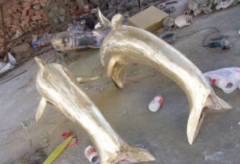 大同铸铜海豚公园动物铜雕