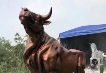 大同紫铜牛动物雕塑