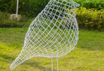 大同公园不锈钢镂空创意户外大型小鸟雕塑